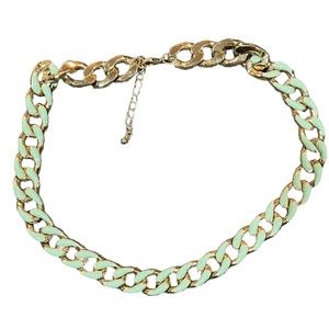 Mint choker chain necklace